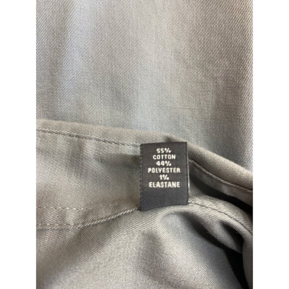 Van Heusen Flex Shirt 18 34/35 Gray Dress Button-Up Regular Fit Y2K Corpcore - Picture 5 of 7